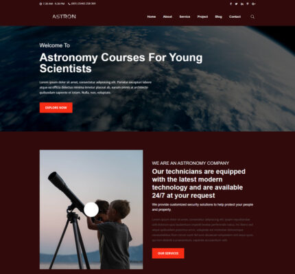 Astronomy   Html  Website Template - Features Image 1