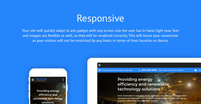 Mining Company Responsive Website Template - Features Image 1