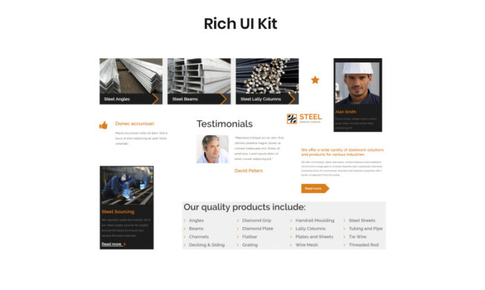 STEEL - Service Center Responsive Modern HTML Website Template - Features Image 3