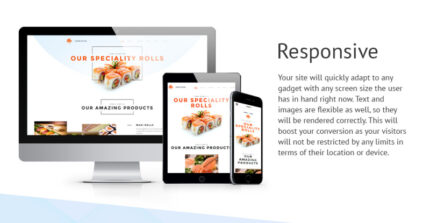 Sushi Bar Responsive Website Template - Features Image 1