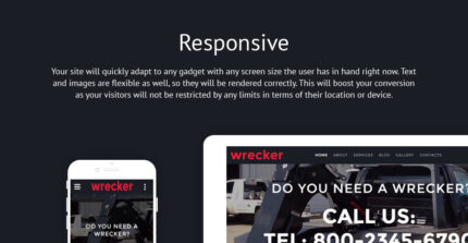 Wrecker - Auto Towing & Roadside Services Website Template - Features Image 1