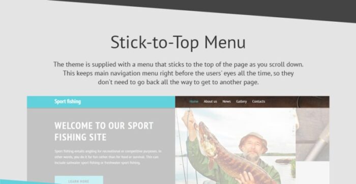 Sport Fishing Website Template - Features Image 2