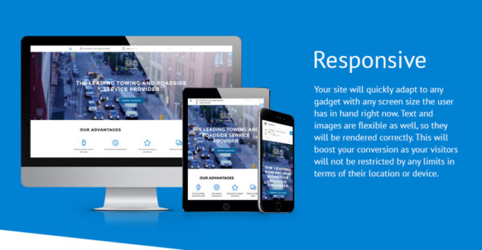 Auto Towing Responsive Joomla Template - Features Image 1