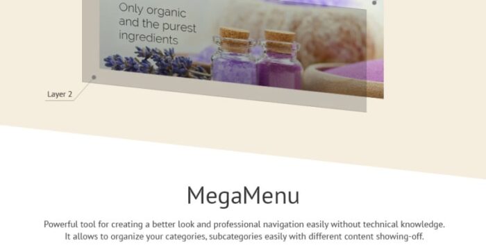 Organic Cosmetics OpenCart Template - Features Image 4