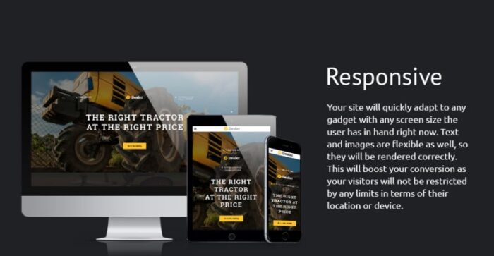 Car Dealer Responsive Landing Page Template - Features Image 1