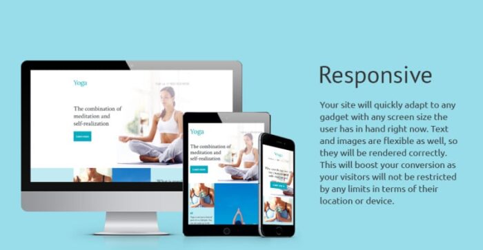 Yoga Responsive Landing Page Template - Features Image 1