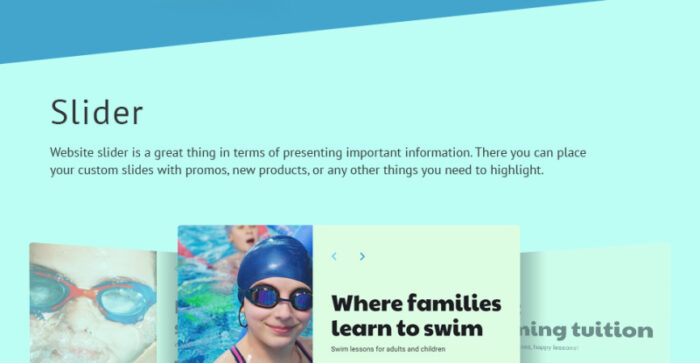 Swimming School Responsive Landing Page Template - Features Image 2