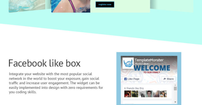 Swimming School Responsive Landing Page Template - Features Image 3