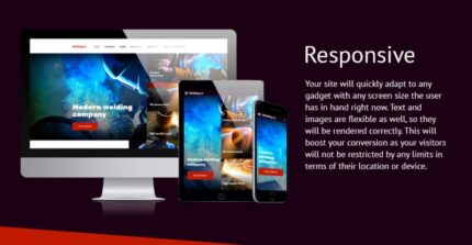 Welding Co Website Template - Features Image 1