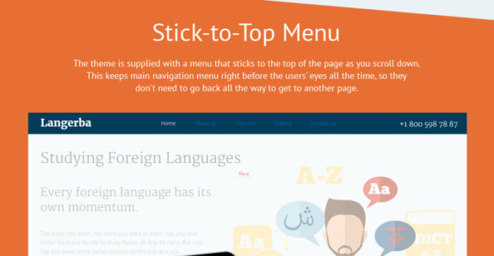 Langerba Website Template - Features Image 2