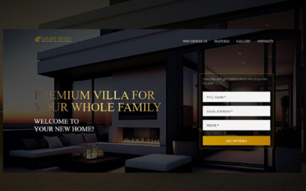 Luxury House Single Page Template - Features Image 1