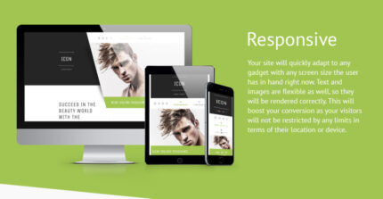 Beauty School Responsive Landing Page Template - Features Image 1