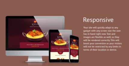 Indian Restaurant Responsive Landing Page Template - Features Image 1