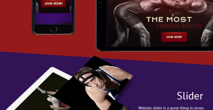 Wrestling Responsive Landing Page Template - Features Image 2