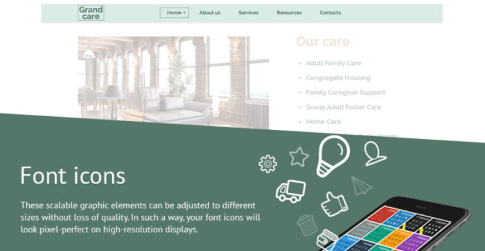 Grand Care Website Template - Features Image 3