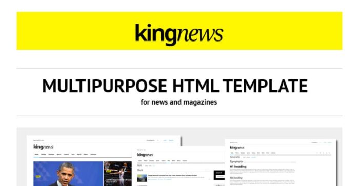 KingNews - News Portal Responsive Website Template - Features Image 1