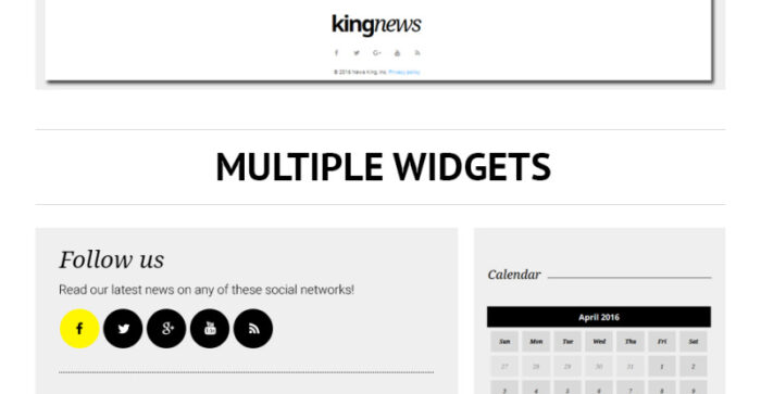 KingNews - News Portal Responsive Website Template - Features Image 7