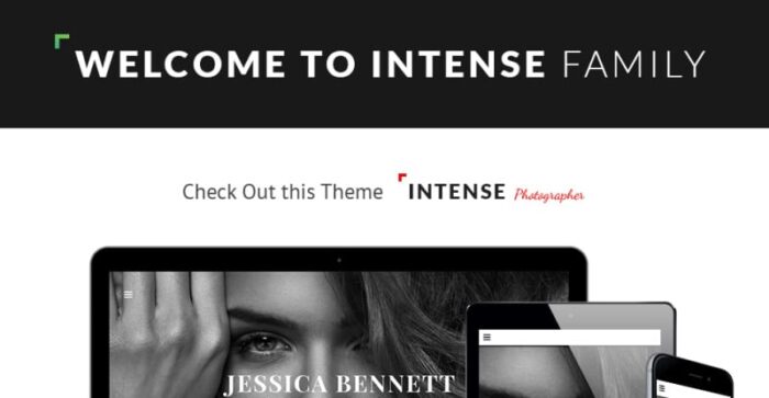 Jessica Bennett - Photographer Portfolio HTML5 Website Template - Features Image 1