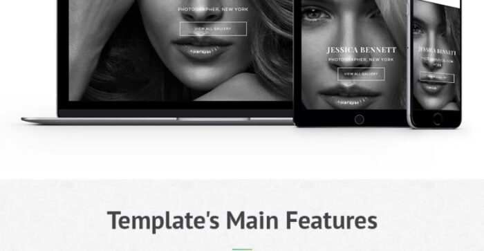 Jessica Bennett - Photographer Portfolio HTML5 Website Template - Features Image 2