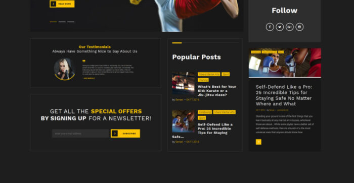 Sensei - Martial Arts WordPress Theme - Features Image 15