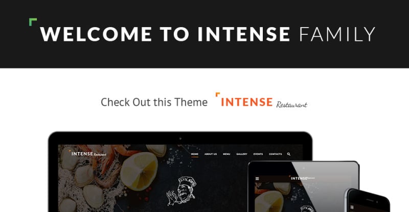 INTENSE Restaurant Website Template - Features Image 1