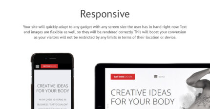 Tattoo Salon Responsive Website Template - Features Image 1