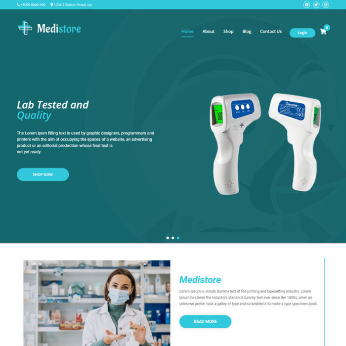 Medistore - Medical WordPress Theme - Features Image 1