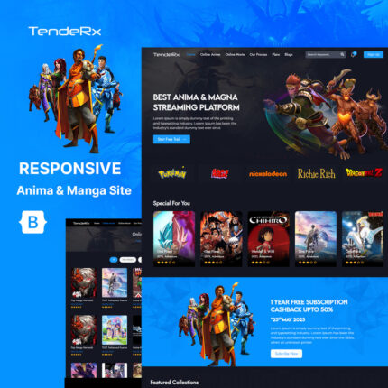 Tendex - Anime and Manga HTML5 Website Template - Features Image 1