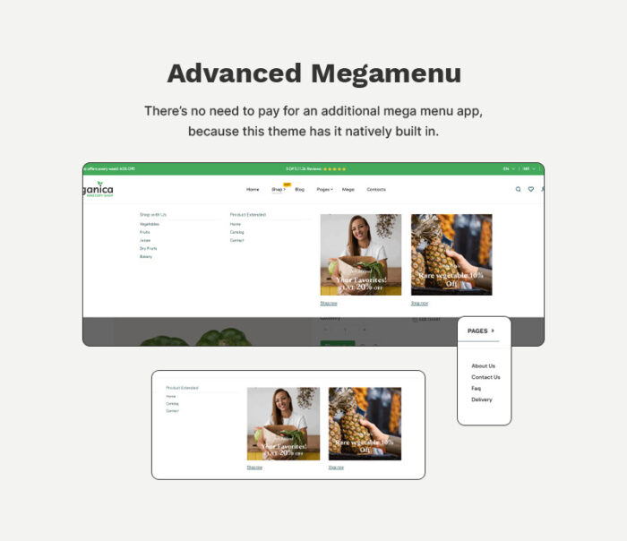 Organica - Organic Fruit & Grocery Store High level Shopify 2.0 Multi-purpose Responsive Theme - Features Image 11