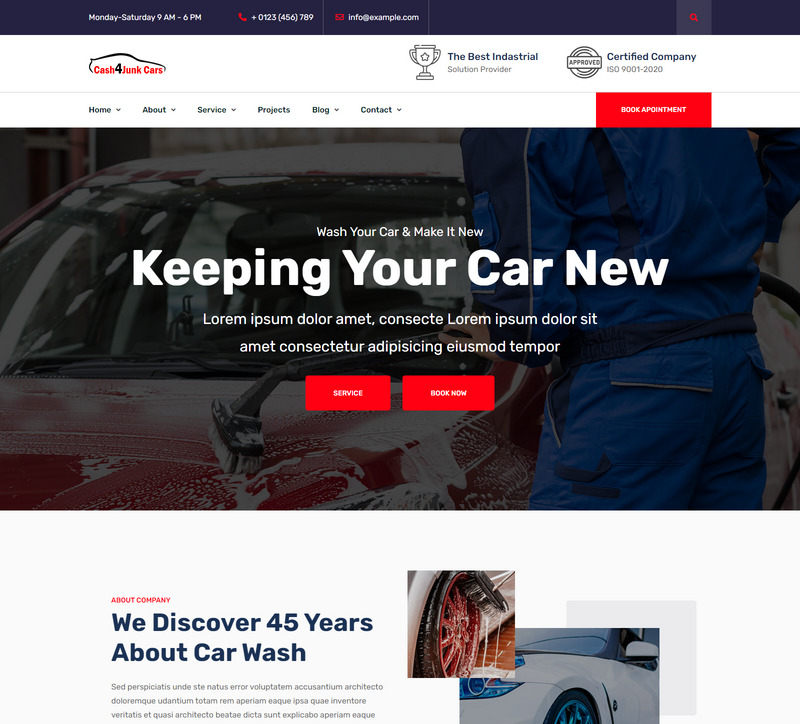 Cash4Junk  – Car Wash HTML Template - Features Image 1