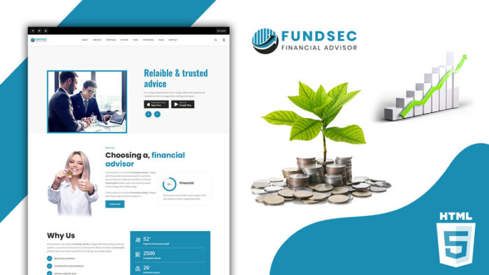 Fundsec Financial Advisor Landing Page Template - Features Image 1