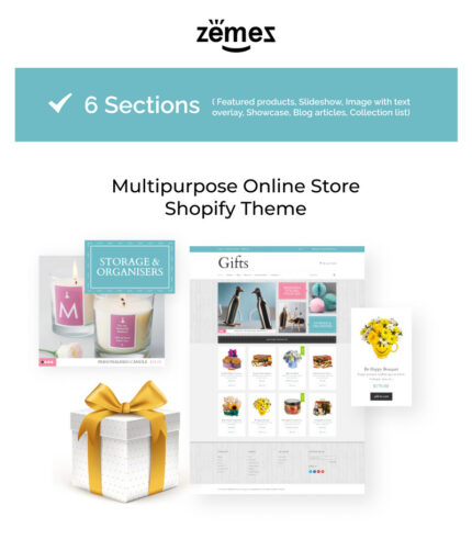 Elegant Gifts Shopify Theme eCommerce Template - Features Image 1