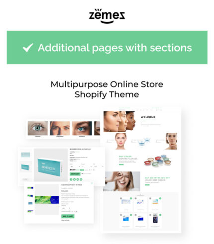 Contact Lenses Store - Optometrist's Clean Shopify Theme - Features Image 1