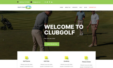 Golf Club Sports Landing Page Template - Features Image 1