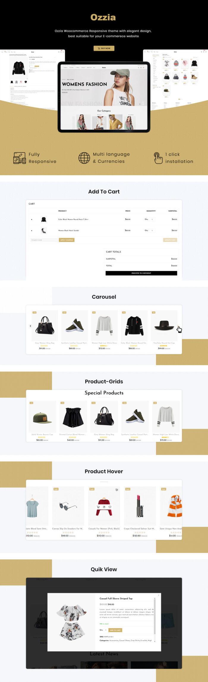 Ozzia - Fashion Shop Design WooCommerce Theme - Features Image 1