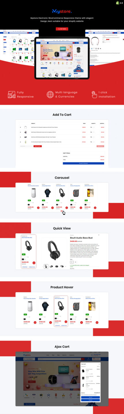 MyStore - Multipurpose Responsive Shopify OS 2.0 Theme - Features Image 1