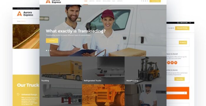 AuroraExpress - Transportation Company Responsive WordPress Theme - Features Image 2