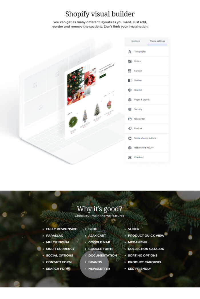 Multifly Christmas Tree and Ornament Store Shopify Theme - Features Image 2