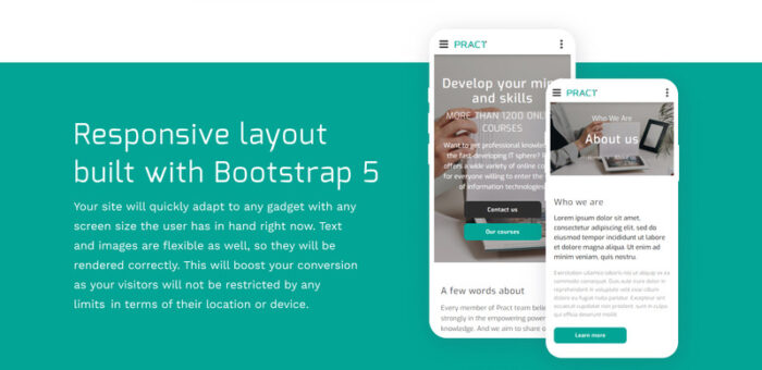 Pract - Online Courses Website Template - Features Image 6