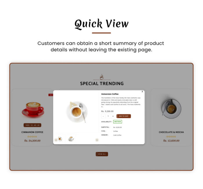 Cafeley VIP Mega Coffee–Tea Nature Shopify 2.0 Theme. - Features Image 10