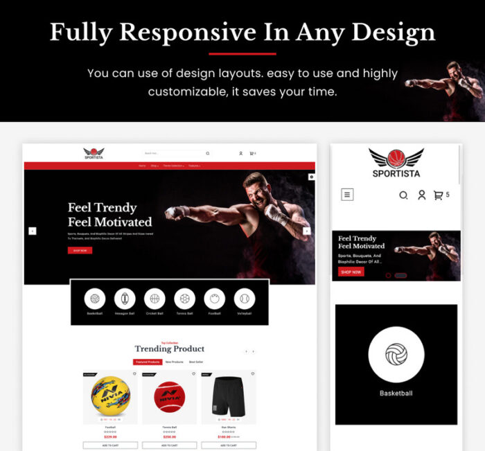 Sportista - Mega Sports Shopify 2.0 Theme - Features Image 5