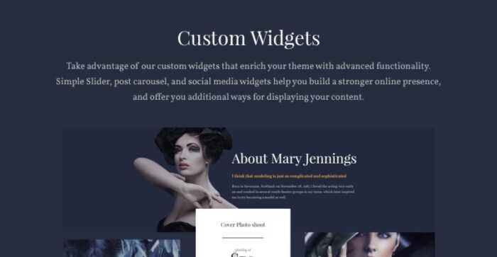 Ida - Model Photo Portfolio WordPress Theme - Features Image 11