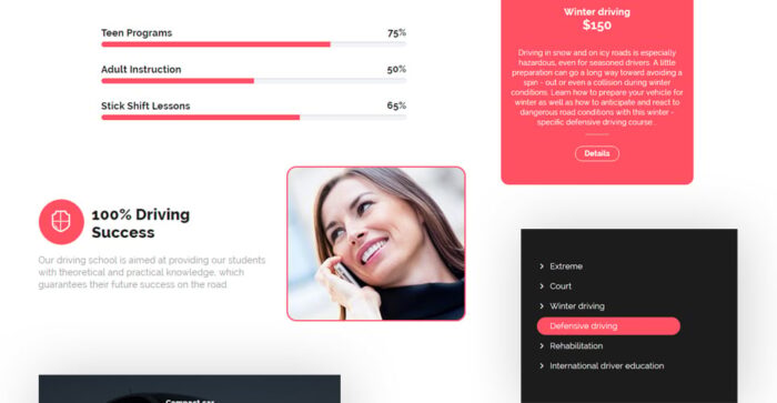 Safe Drive - Traffic School & Driving Lessons Website Template - Features Image 2