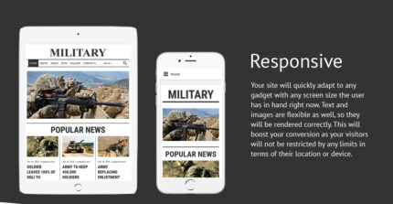 Military Responsive Joomla Template - Features Image 1