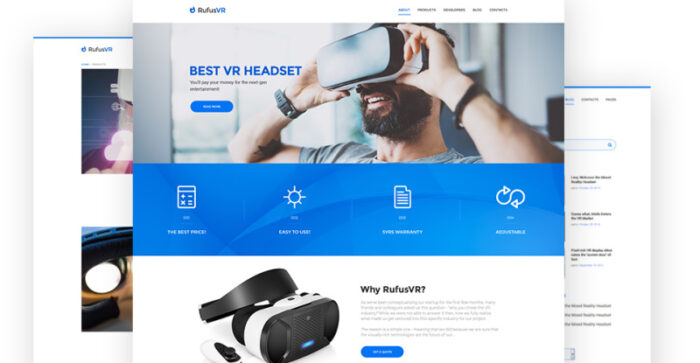 RufusVR - VR Startup Responsive WordPress Theme - Features Image 2