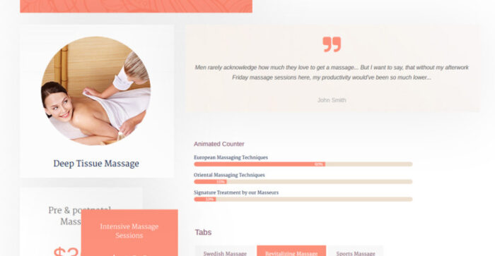 Massage Salon Responsive Website Template - Features Image 4