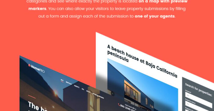 HomePro Real Estate Portal WordPress Theme - Features Image 2