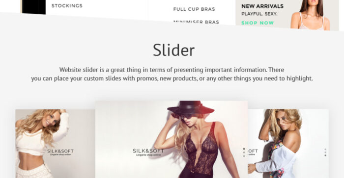 Silk & Soft - Underwear & Lingerie Online Store OpenCart Template - Features Image 5