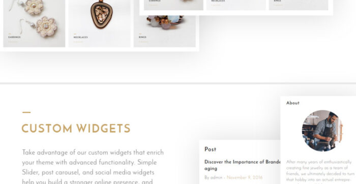 Verel - Handmade Jewelry WordPress Theme - Features Image 5