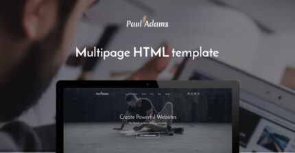 Paul Adams - Writer Multipage Creative HTML Website Template - Features Image 1